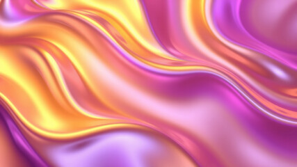 Obraz premium wavy golden and purple metallic background texture