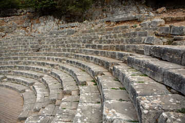 Ancient Roman city ruins in town of Butrint, Albania. This Archeological site is World Heritage...