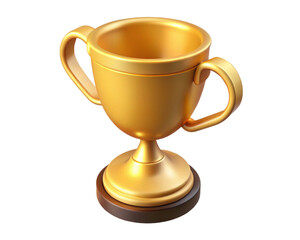 Elegant Golden Trophy Cup for Winners – High-Quality Award Symbol PNG