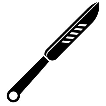 black knife icon on white background clip art preview