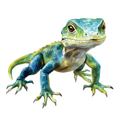 Lizard watercolor clipart illustration isolated