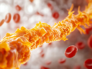 Vessel shows signs of atherosclerosis. Generative ai.