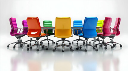 Obraz premium 3D Icon of a Candid Office Team Meeting: Collaborative Discussion on 2025 Goals with Calendars in a Modern Workspace Setting