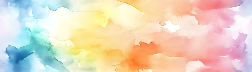 Obraz premium Soft Watercolor Calendar Concept: Seamless Pastel Wash Background for 2025, Evoking Serenity and Creativity in Stock Photography