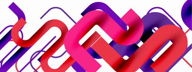 Abstract background curvy lines, minimal geometric design template