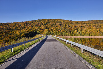Trinkwassertalsperre Frauenau im Herbst