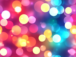 Fototapeta premium Colorful Flat Bokeh Lights Background for 2025 Calendar Design - Soft, Warm Inviting Vector Illustration