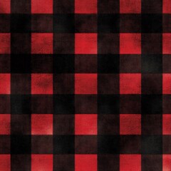 Fototapeta premium Flannel Background. Red and Black Plaid Design Perfect for Fall and Winter