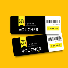 ticket template of  vouchers gift 