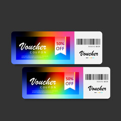 ticket template of  vouchers