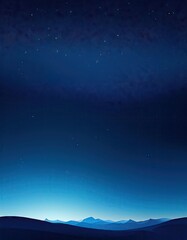 Starry night over a mountain range