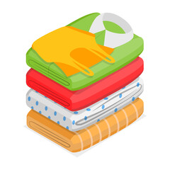 3D Isometric Flat  Illustration of Apparel Heap. Item 1