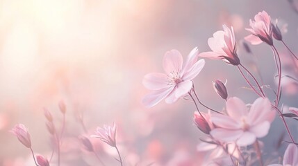 Obraz premium A pale pink smooth background with soft, delicate tones, providing a gentle and soothing visual effect.