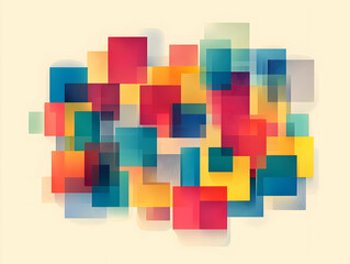 Vibrant Flat Abstract Color Blocks Background for 2025 Calendar | Energetic Vector Design