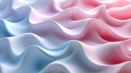 Fototapeta premium 3D Soft Abstract Waves Background in Pastel Colors for 2025 Calendar Design - Calming Flowing Shapes and Creative Concept