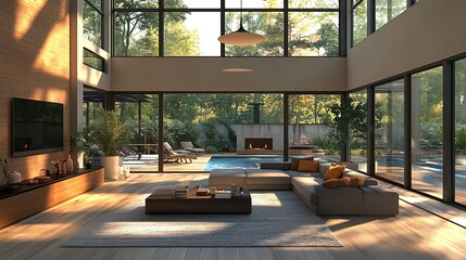 Sophisticated and beautiful living room design featuring high end contemporary decor picture