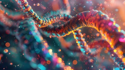 Genetic Cell Structure Under Microscope - DNA in Focus