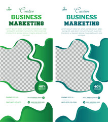 Creative business roll up banner design.