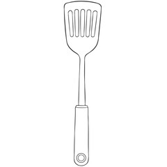 black outline spatula icon