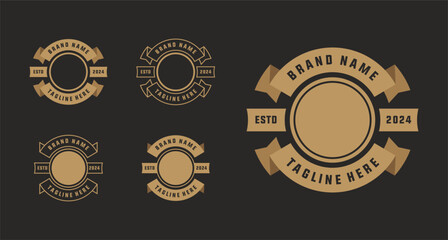 logo badge design template with the text editable for clothing, sport, and apparel