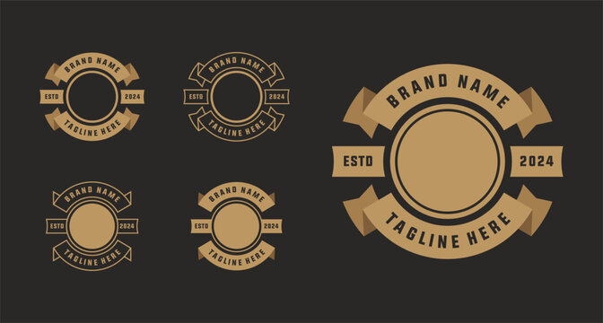 logo badge design template with the text editable for clothing, sport, and apparel