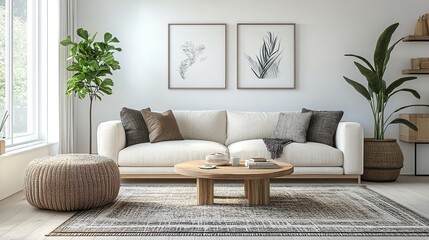 Interesting and expensive living room design featuring chic contemporary elements picture
