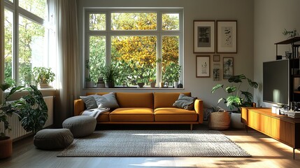 Modern and expensive living room design with stylish luxurious touches picture