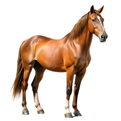 Fototapeta premium Horse Isolated on White Background. Perfect for: Equestrian events, Animal fairs