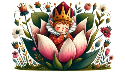 "Sueños Florales de Príncipes y Hadas"