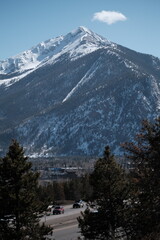 snow covered mountains