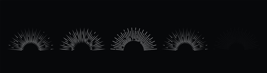 Sunburst set. collection sunburst best quality.Sunrise rays light burst line. vector eps10