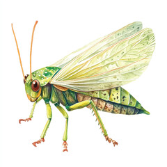Leafhopper watercolor clipart illustration isolated