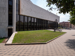 Prešov, Slovakia - 08282024: DIVADLO JONÁŠA ZÁBORSKÉHO - Jonáš Záborský Theatre.  This is...