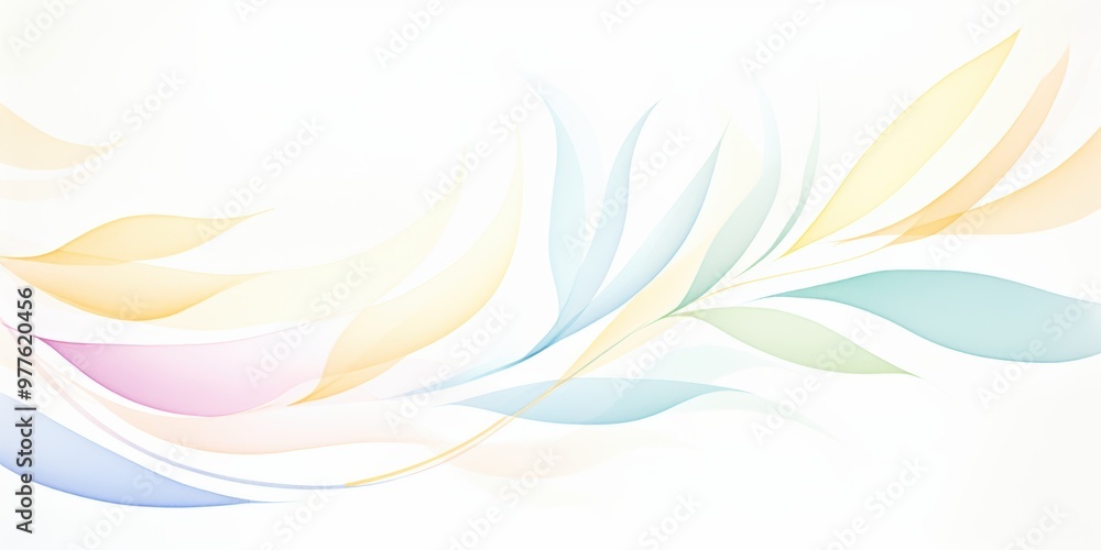 Poster a gentle swirl of pastel colors creating a soft, serene background perfect for designs or calming vi