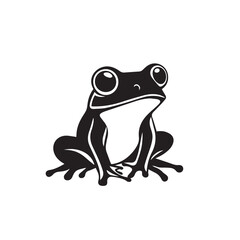 Frog in cartoon, doodle style . Image for t-shirt, web, mobile apps and ui. Isolated 2d vector illustration in logo, icon, sketch style, Eps 10, black and white. AI Generative