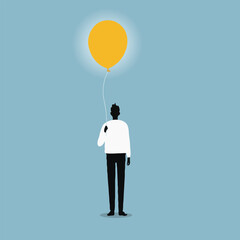 Man with balloon