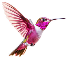 Fototapeta premium PNG A flying pink hummingbird photography birdwatching wildlife.