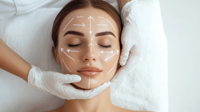 Professional facial treatment in a serene spa setting with a patient