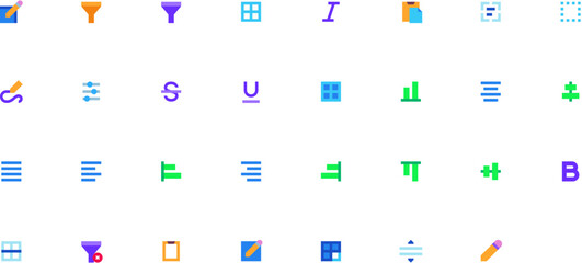 Naklejka premium Set of Document Editing icons