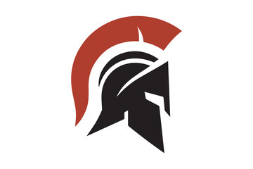 Trojan Soldier spartan helmet vector silhouette illustration