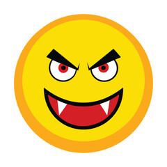 Angry Emoji Illustration - Expressive Cartoon Face with Furious Expression