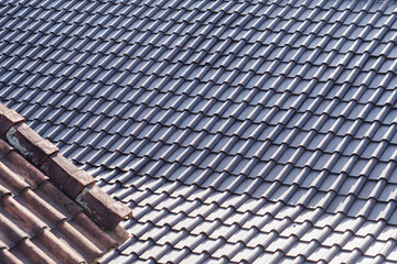 Weathered Terracotta Roof with Missing Tiles