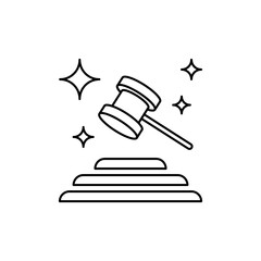 The judge's hammer Icon