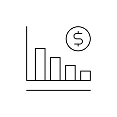 Bearish financial trend Icon