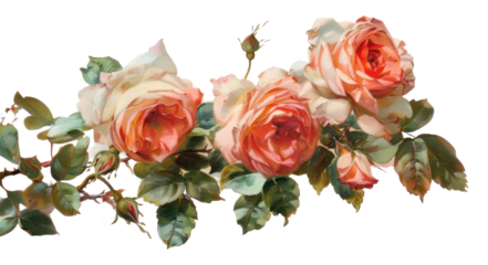 PNG  Roses painting roses art.