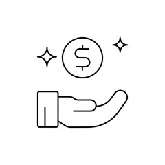 Hands and money Icon