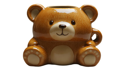 Obraz premium a brown bear shaped mug. 