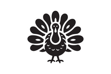 Thanksgiving day turkey vector silhouette illustration