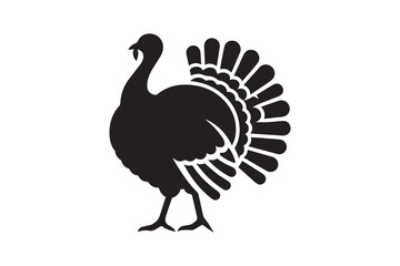 Thanksgiving day turkey vector silhouette illustration