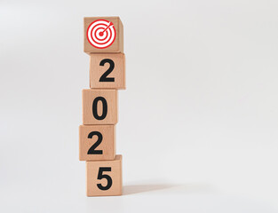 Happy New Year 2025.New year, goal business planning idea.